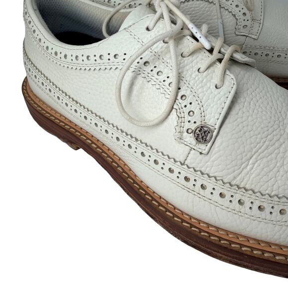 G/FORE Gallivanter Longwing Brogue Golf Shoes Mens 9 White Leather Waterproof main image 5